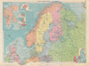 Scandinavia Russia sea chart. Ports lighthouses. Arctic Ocean Bothnia 1952 map
