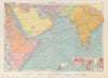 Red/Arabian Sea Persian Gulf sea chart. Ports lighthouses mail. LARGE 1952 map