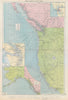 US Canada North America Pacific Ports sea chart Vancouver SF LA LARGE 1952 map