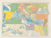 Mediterranean & Black Seas. Cables. Land visibility. Shipping lines 1952 map