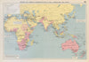British & American Diplomatic Representation Asia, Australasia & Africa 1952 map