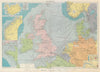 North Sea sea chart. Ports lighthouses mail routes. UK Norway &c LARGE 1959 map