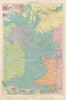 Irish Sea sea chart. Ports lighthouses mail routes dockyards. LARGE 1959 map