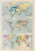 World - Trade & Shipping Routes, Commercial Development. Standard Times 1959 map