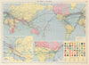World Europe North America air routes. National Aircraft Markings LARGE 1959 map