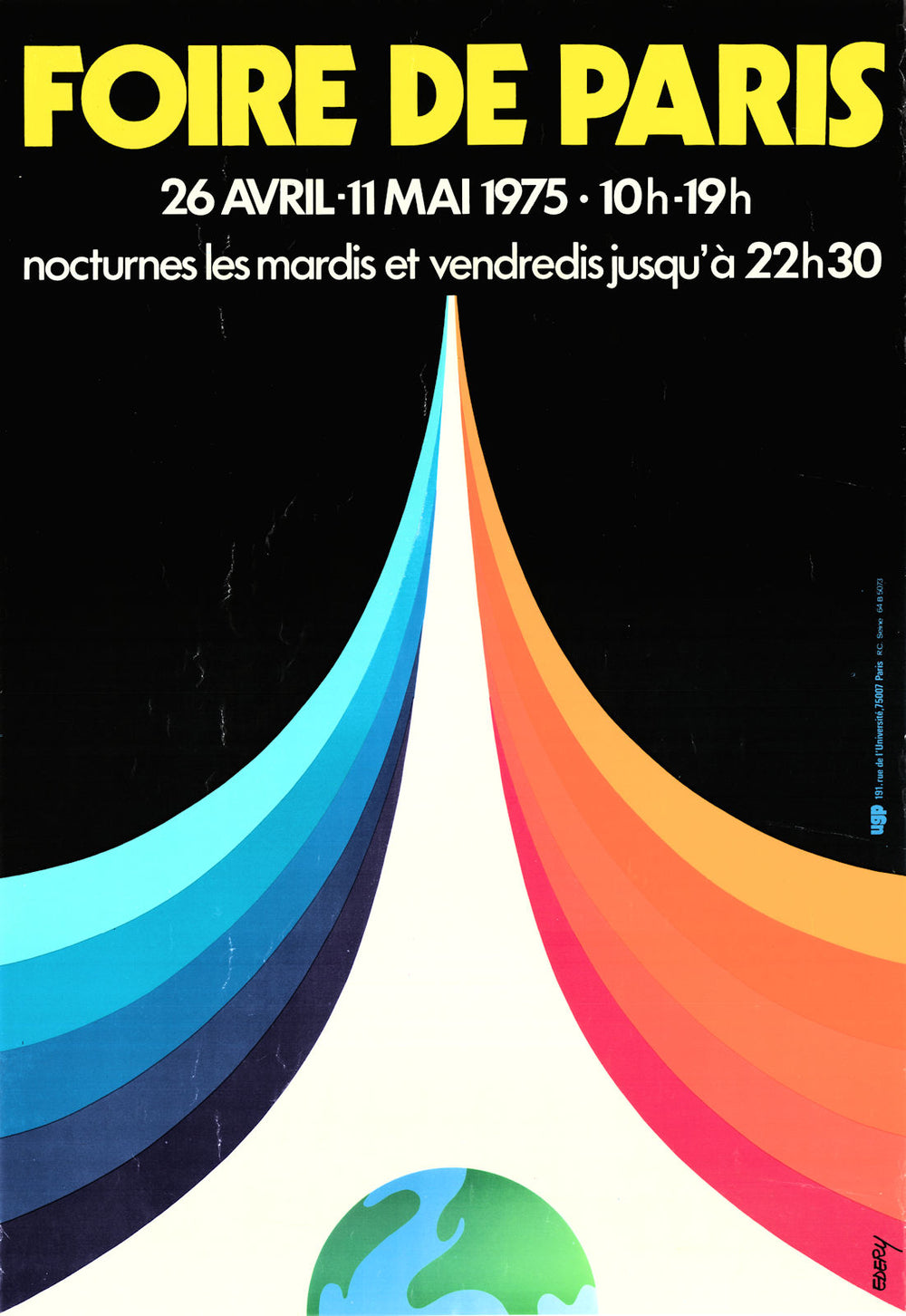 Foire de Paris. Advertising poster by Edery 1975 old vintage print picture