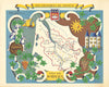 BORDEAUX WINE MAP Vignobles de France. Vins de Bordeaux. Rémy HETREAU 1954