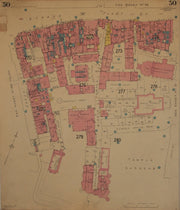 GOAD MAP.Temple EC4 WC2.Strand Fleet Street Middle Lane Essex Inner Gdns 1948