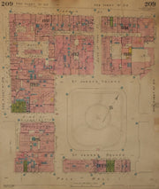 GOAD MAP.SW1.St James's Sq Pall Mall Jermyn St Duke York Mason's Yd King 1942
