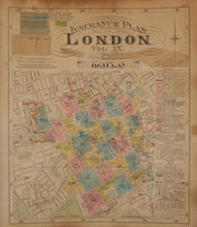 GOAD MAP.W1 SW1 WC2 WC1 Marylebone Mayfair Soho St James's Fitzrovia 1889