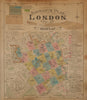 GOAD MAP.W1 SW1 WC2 WC1 Marylebone Mayfair Soho St James's Fitzrovia 1889