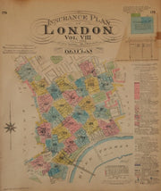 GOAD MAP.WC1 WC2 SW1 Covent Garden Bloomsbury Holborn Strand Charing Cross 1888