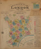 GOAD MAP.WC1 WC2 SW1 Covent Garden Bloomsbury Holborn Strand Charing Cross 1888