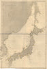 'Carte des iles et mers du Japon' by CARRÉ. Sea of Japan chart. Korea 1883 map