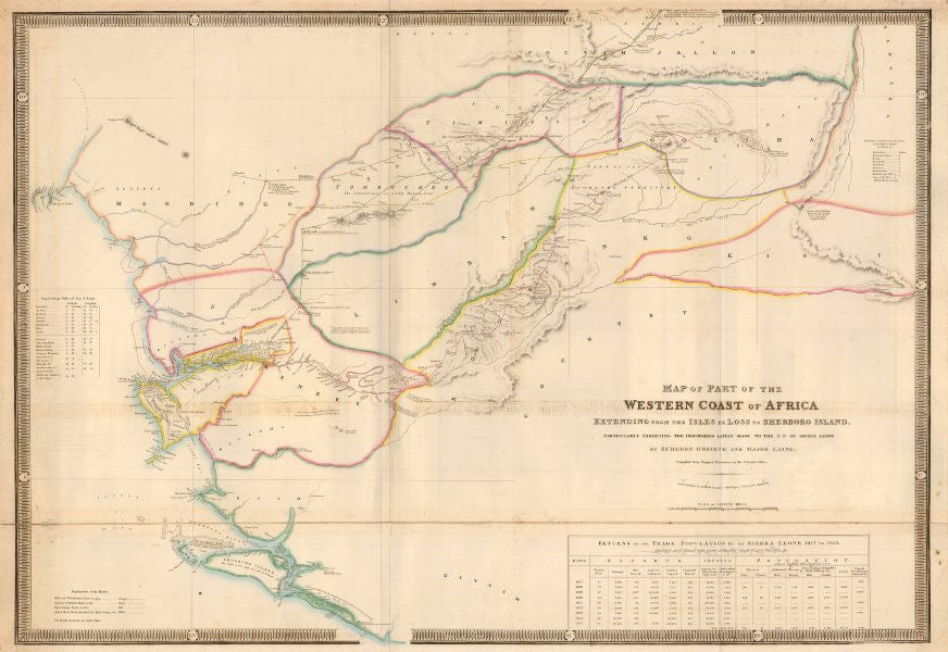 Part of the Western Coast of Africa…' by James Wyld. Sierra Leone 1840 old map