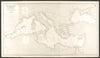 Mediterranean & Black Seas. Lighthouses. Admiralty nautical sea chart 1930 map