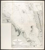Red Sea. Bab-el-Mandeb strait.Admiralty nautical sea chart. Yemen 1930 old map