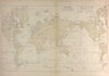 World Index to nautical sea charts published by the Admiralty 1933 old map