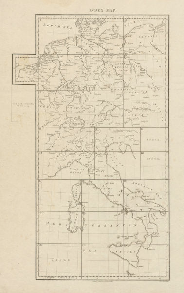 Index map Germany Netherlands Switzerland Austria Italy. CHAUCHARD 1800