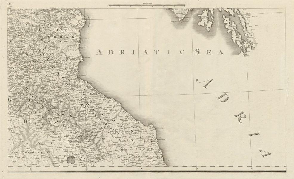 Italy East. Emilia-Romagna Le Marche N Umbria East Tuscany. CHAUCHARD 1800 map