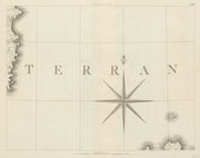 Sardinia East Coast & Palermo, Sicily. Italy. Tyrrhenian Sea. CHAUCHARD 1800 map