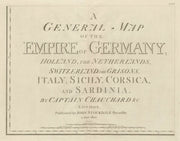 General Map of the Empire of Germany…. Title sheet. CHAUCHARD/STOCKDALE 1800
