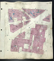 London EC4M EC4V EC4N Walbrook Cannon/Queen Victoria St Poultry GOAD 1956 map