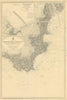 South Devon coast Salcombe Dartmouth Torbay ADMIRALTY sea chart 1891 (1948) map