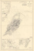 Isle of Man harbours Port Erin Ramsey Castletown ADMIRALTY chart 1883 (1955) map