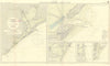 Galveston Bay approach Corpus Christi Texas ADMIRALTY sea chart 1923 (1955) map