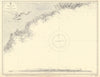 Côte d'Azur coast Alpes-Maritimes Liguria ADMIRALTY chart 1858 (1954) old map