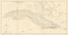 Cuba Bahamas Cayman Islands. Caribbean. ADMIRALTY sea chart 1907 (1949) map