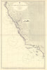 California coast. San Diego-Cape Mendocino ADMIRALTY sea chart 1858 (1954) map
