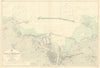Rade de Cherbourg. Manche France. ADMIRALTY sea chart 1930 (1954) old map