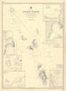 Nicobar Islands harbours India Bay of Bengal ADMIRALTY sea chart 1872 (1954) map