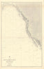 Eastern Pacific. North America West coast. ADMIRALTY sea chart 1877 (1956) map