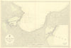 Baie de Tunis, Tunisia, Mediterranean. ADMIRALTY sea chart 1953 (1956) old map