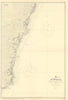 New South Wales coast to Sydney Australia ADMIRALTY chart 1888 (1955) old map