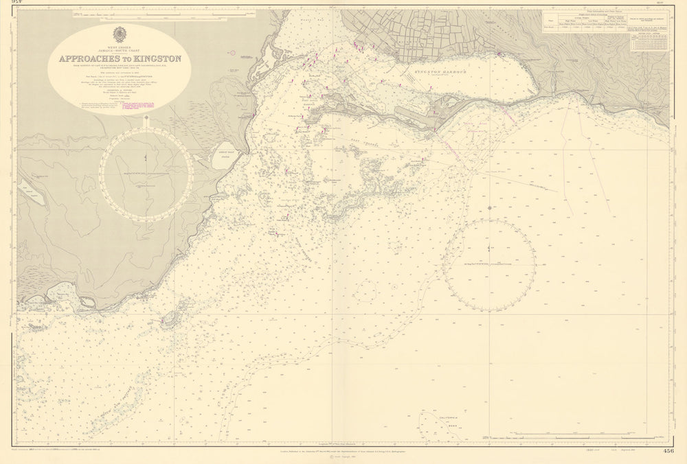 Kingston approach Jamaica south coast Caribbean ADMIRALTY chart 1962 (1966) map