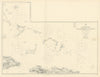 Eastern Bahamas Turks Caicos islands Caribbean ADMIRALTY chart 1889 (1946) map