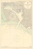 Honolulu Harbour, Oahu, Hawaiian Islands. ADMIRALTY sea chart 1950 (1956) map