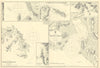 Chios Strait harbours Inousses Turkey Greece ADMIRALTY sea chart 1892 (1951) map