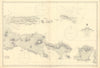Eastern Java Madura Bali Lombok. Indonesia. ADMIRALTY sea chart 1934 (1954) map