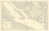 British Columbia Georgia Strait Vancouver Island ADMIRALTY chart 1951 (1955) map