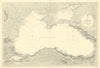 Euxine Black Sea Turkey Crimea Georgia coast ADMIRALTY sea chart 1853 (1955) map