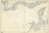 Brest approaches. Finistère coast, France. ADMIRALTY sea chart 1904 (1907) map