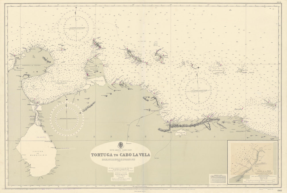 Venezuela coast. Aruba Bonaire Curacao. ADMIRALTY sea chart 1894 (1955) map