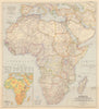 Late colonial Africa & the Arabian Peninsula. National Geographic 1950 old map