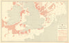 British Isles South July Fishery Chart English Channel Irish North Sea 1953 map