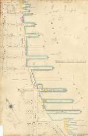 Sanborn NYC East River Piers 22nd-34th St. Queens Brooklyn Ferries 1899 map